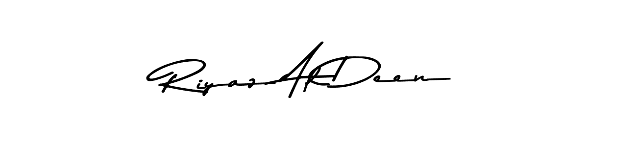 How to make Riyaz Al Deen name signature. Use Asem Kandis PERSONAL USE style for creating short signs online. This is the latest handwritten sign. Riyaz Al Deen signature style 9 images and pictures png