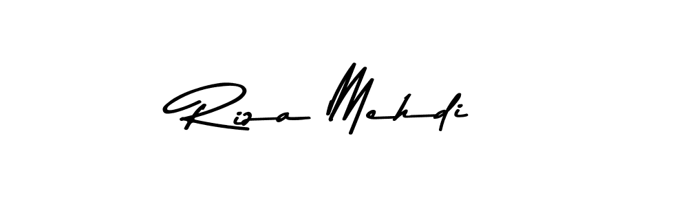 Design your own signature with our free online signature maker. With this signature software, you can create a handwritten (Asem Kandis PERSONAL USE) signature for name Riza Mehdi. Riza Mehdi signature style 9 images and pictures png