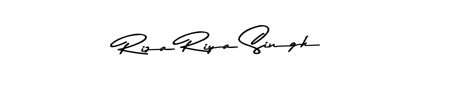How to make Riza Riya Singh signature? Asem Kandis PERSONAL USE is a professional autograph style. Create handwritten signature for Riza Riya Singh name. Riza Riya Singh signature style 9 images and pictures png