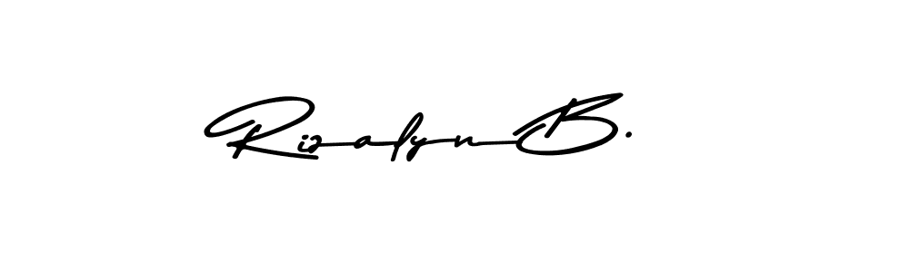 This is the best signature style for the Rizalyn B. name. Also you like these signature font (Asem Kandis PERSONAL USE). Mix name signature. Rizalyn B. signature style 9 images and pictures png