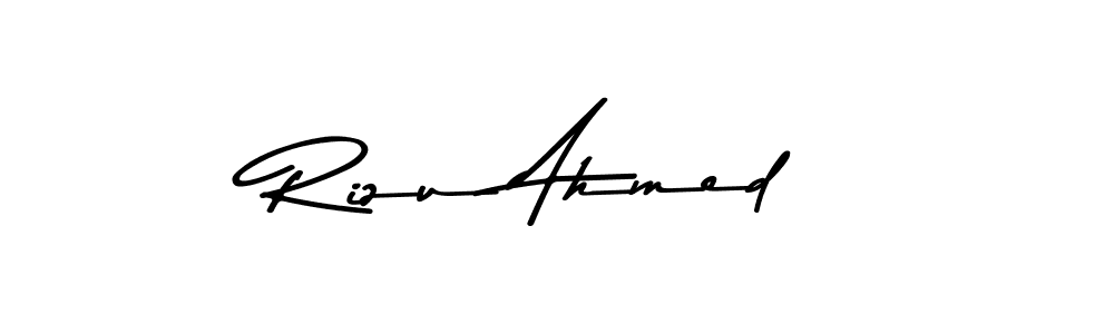 Rizu Ahmed stylish signature style. Best Handwritten Sign (Asem Kandis PERSONAL USE) for my name. Handwritten Signature Collection Ideas for my name Rizu Ahmed. Rizu Ahmed signature style 9 images and pictures png