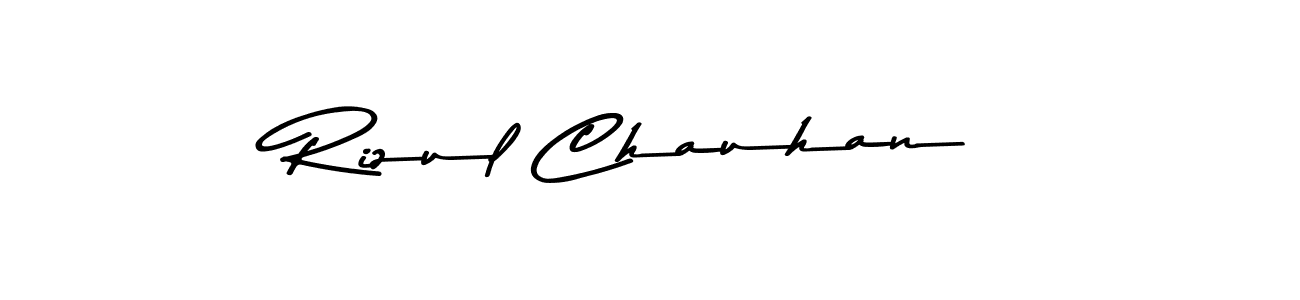 The best way (Asem Kandis PERSONAL USE) to make a short signature is to pick only two or three words in your name. The name Rizul Chauhan include a total of six letters. For converting this name. Rizul Chauhan signature style 9 images and pictures png