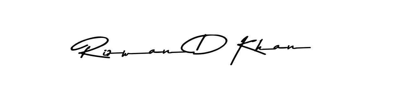 Make a beautiful signature design for name Rizwan D Khan. With this signature (Asem Kandis PERSONAL USE) style, you can create a handwritten signature for free. Rizwan D Khan signature style 9 images and pictures png