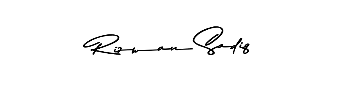 Make a beautiful signature design for name Rizwan Sadiq. With this signature (Asem Kandis PERSONAL USE) style, you can create a handwritten signature for free. Rizwan Sadiq signature style 9 images and pictures png