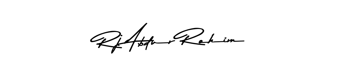 Create a beautiful signature design for name Rj Abdur Rohim. With this signature (Asem Kandis PERSONAL USE) fonts, you can make a handwritten signature for free. Rj Abdur Rohim signature style 9 images and pictures png