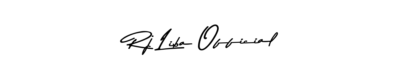 Similarly Asem Kandis PERSONAL USE is the best handwritten signature design. Signature creator online .You can use it as an online autograph creator for name Rj Liba Official. Rj Liba Official signature style 9 images and pictures png