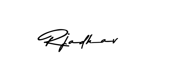 This is the best signature style for the Rjadhav name. Also you like these signature font (Asem Kandis PERSONAL USE). Mix name signature. Rjadhav signature style 9 images and pictures png