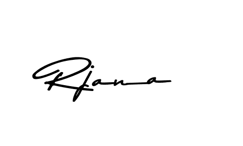 Create a beautiful signature design for name Rjana. With this signature (Asem Kandis PERSONAL USE) fonts, you can make a handwritten signature for free. Rjana signature style 9 images and pictures png