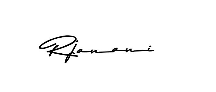 How to make Rjanani name signature. Use Asem Kandis PERSONAL USE style for creating short signs online. This is the latest handwritten sign. Rjanani signature style 9 images and pictures png
