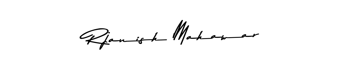 You should practise on your own different ways (Asem Kandis PERSONAL USE) to write your name (Rjanish Mahawar) in signature. don't let someone else do it for you. Rjanish Mahawar signature style 9 images and pictures png