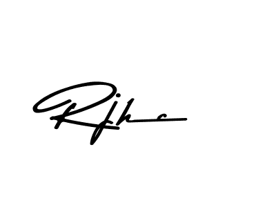 Create a beautiful signature design for name Rjhc. With this signature (Asem Kandis PERSONAL USE) fonts, you can make a handwritten signature for free. Rjhc signature style 9 images and pictures png