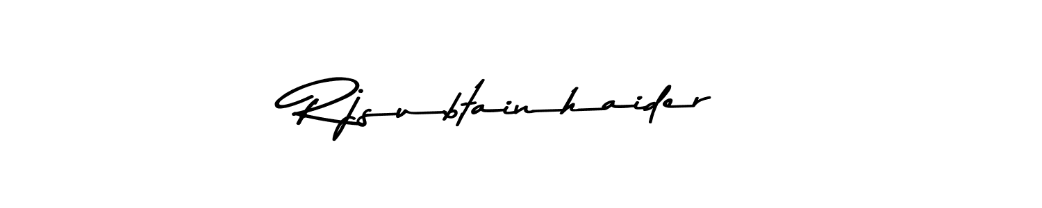 Use a signature maker to create a handwritten signature online. With this signature software, you can design (Asem Kandis PERSONAL USE) your own signature for name Rjsubtainhaider. Rjsubtainhaider signature style 9 images and pictures png