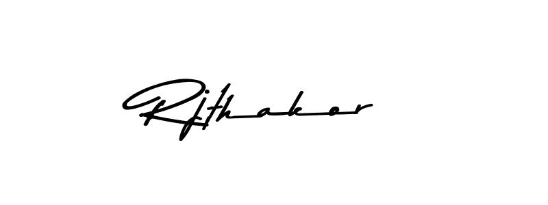 Design your own signature with our free online signature maker. With this signature software, you can create a handwritten (Asem Kandis PERSONAL USE) signature for name Rjthakor. Rjthakor signature style 9 images and pictures png
