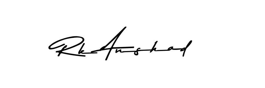 Use a signature maker to create a handwritten signature online. With this signature software, you can design (Asem Kandis PERSONAL USE) your own signature for name Rk Anshad. Rk Anshad signature style 9 images and pictures png