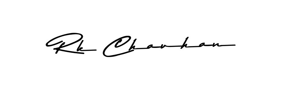 How to make Rk Chauhan name signature. Use Asem Kandis PERSONAL USE style for creating short signs online. This is the latest handwritten sign. Rk Chauhan signature style 9 images and pictures png