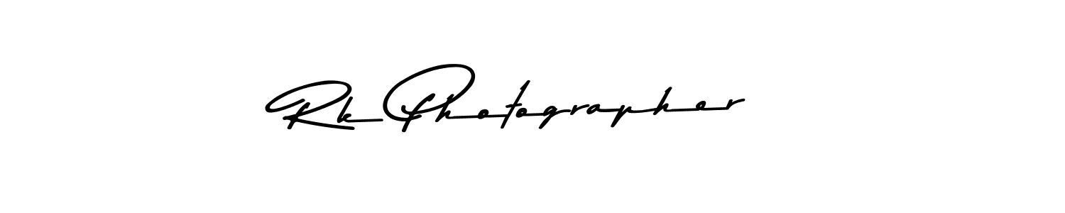 How to make Rk Photographer name signature. Use Asem Kandis PERSONAL USE style for creating short signs online. This is the latest handwritten sign. Rk Photographer signature style 9 images and pictures png