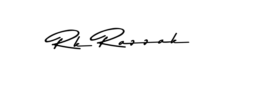 Design your own signature with our free online signature maker. With this signature software, you can create a handwritten (Asem Kandis PERSONAL USE) signature for name Rk Razzak. Rk Razzak signature style 9 images and pictures png