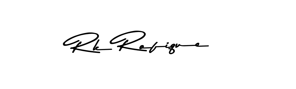 Make a beautiful signature design for name Rk Rofique. With this signature (Asem Kandis PERSONAL USE) style, you can create a handwritten signature for free. Rk Rofique signature style 9 images and pictures png