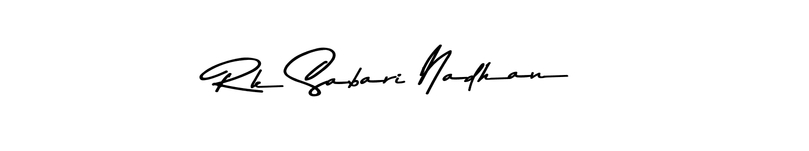 The best way (Asem Kandis PERSONAL USE) to make a short signature is to pick only two or three words in your name. The name Rk Sabari Nadhan include a total of six letters. For converting this name. Rk Sabari Nadhan signature style 9 images and pictures png