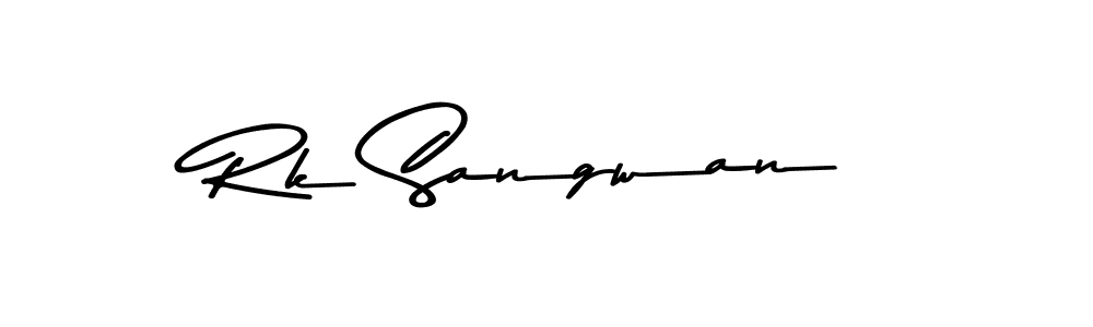 How to make Rk Sangwan name signature. Use Asem Kandis PERSONAL USE style for creating short signs online. This is the latest handwritten sign. Rk Sangwan signature style 9 images and pictures png