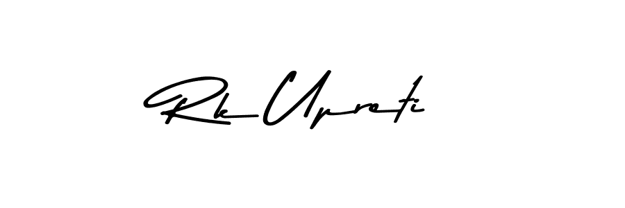 Design your own signature with our free online signature maker. With this signature software, you can create a handwritten (Asem Kandis PERSONAL USE) signature for name Rk Upreti. Rk Upreti signature style 9 images and pictures png