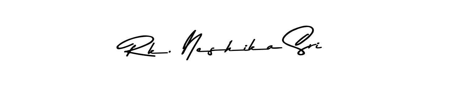 Create a beautiful signature design for name Rk. Neshika Sri. With this signature (Asem Kandis PERSONAL USE) fonts, you can make a handwritten signature for free. Rk. Neshika Sri signature style 9 images and pictures png