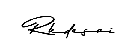Try this chic Rkdesai handwritten sign style. Using Asem Kandis PERSONAL USE font elements, it gives your name a sleek, memorable identity. Rkdesai signature style 9 images and pictures png