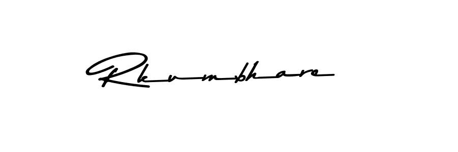 Rkumbhare stylish signature style. Best Handwritten Sign (Asem Kandis PERSONAL USE) for my name. Handwritten Signature Collection Ideas for my name Rkumbhare. Rkumbhare signature style 9 images and pictures png