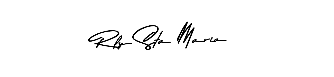 Make a beautiful signature design for name Rly Sta Maria. With this signature (Asem Kandis PERSONAL USE) style, you can create a handwritten signature for free. Rly Sta Maria signature style 9 images and pictures png
