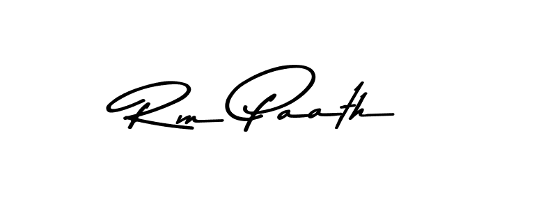 Make a beautiful signature design for name Rm Paath. With this signature (Asem Kandis PERSONAL USE) style, you can create a handwritten signature for free. Rm Paath signature style 9 images and pictures png