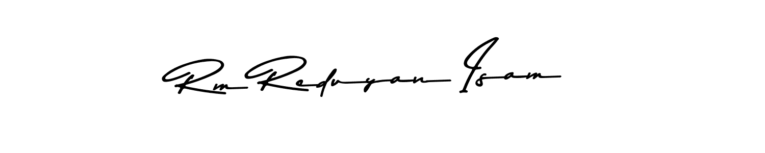 Similarly Asem Kandis PERSONAL USE is the best handwritten signature design. Signature creator online .You can use it as an online autograph creator for name Rm Reduyan Isam. Rm Reduyan Isam signature style 9 images and pictures png