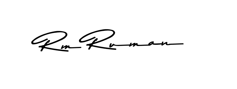 Similarly Asem Kandis PERSONAL USE is the best handwritten signature design. Signature creator online .You can use it as an online autograph creator for name Rm Ruman. Rm Ruman signature style 9 images and pictures png