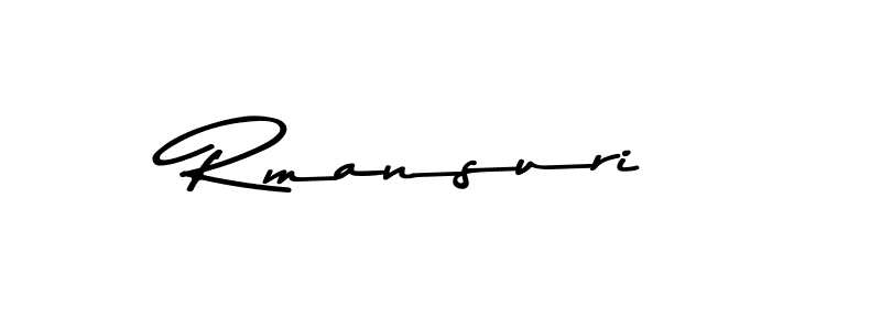 Make a beautiful signature design for name Rmansuri. With this signature (Asem Kandis PERSONAL USE) style, you can create a handwritten signature for free. Rmansuri signature style 9 images and pictures png