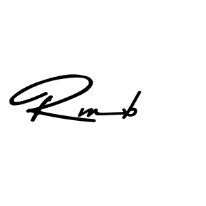 Make a beautiful signature design for name Rmb. With this signature (Asem Kandis PERSONAL USE) style, you can create a handwritten signature for free. Rmb signature style 9 images and pictures png