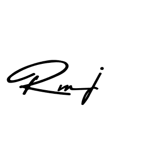 How to make Rmj name signature. Use Asem Kandis PERSONAL USE style for creating short signs online. This is the latest handwritten sign. Rmj signature style 9 images and pictures png