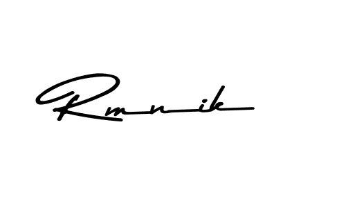 Create a beautiful signature design for name Rmnik. With this signature (Asem Kandis PERSONAL USE) fonts, you can make a handwritten signature for free. Rmnik signature style 9 images and pictures png