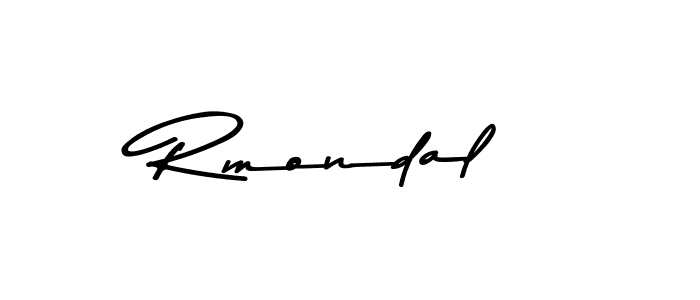 Create a beautiful signature design for name Rmondal. With this signature (Asem Kandis PERSONAL USE) fonts, you can make a handwritten signature for free. Rmondal signature style 9 images and pictures png