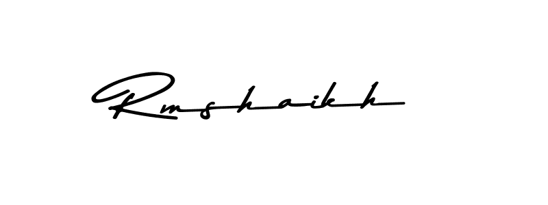 Make a beautiful signature design for name Rmshaikh. With this signature (Asem Kandis PERSONAL USE) style, you can create a handwritten signature for free. Rmshaikh signature style 9 images and pictures png