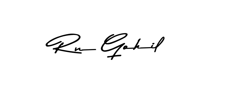 Rn Gohil stylish signature style. Best Handwritten Sign (Asem Kandis PERSONAL USE) for my name. Handwritten Signature Collection Ideas for my name Rn Gohil. Rn Gohil signature style 9 images and pictures png