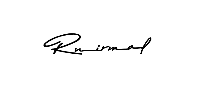Design your own signature with our free online signature maker. With this signature software, you can create a handwritten (Asem Kandis PERSONAL USE) signature for name Rnirmal. Rnirmal signature style 9 images and pictures png