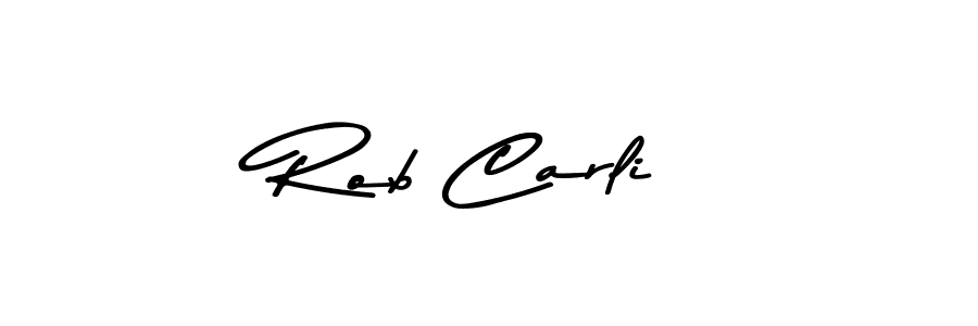 How to make Rob Carli name signature. Use Asem Kandis PERSONAL USE style for creating short signs online. This is the latest handwritten sign. Rob Carli signature style 9 images and pictures png