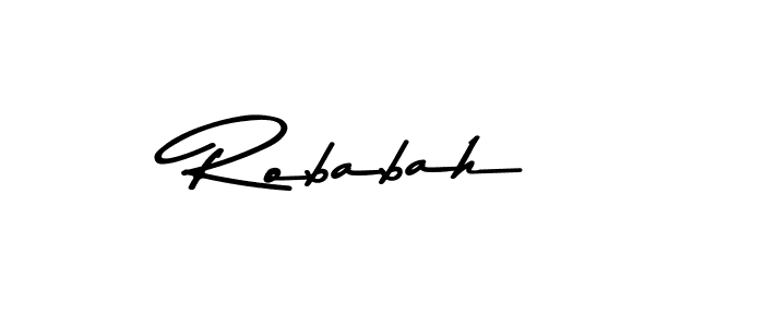 Use a signature maker to create a handwritten signature online. With this signature software, you can design (Asem Kandis PERSONAL USE) your own signature for name Robabah. Robabah signature style 9 images and pictures png
