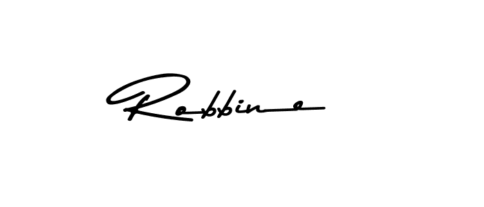 How to make Robbine signature? Asem Kandis PERSONAL USE is a professional autograph style. Create handwritten signature for Robbine name. Robbine signature style 9 images and pictures png