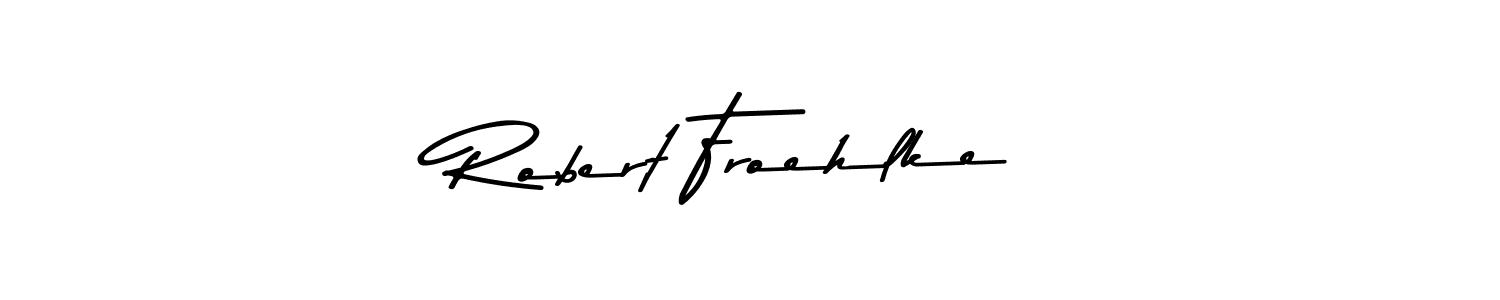 How to make Robert Froehlke name signature. Use Asem Kandis PERSONAL USE style for creating short signs online. This is the latest handwritten sign. Robert Froehlke signature style 9 images and pictures png