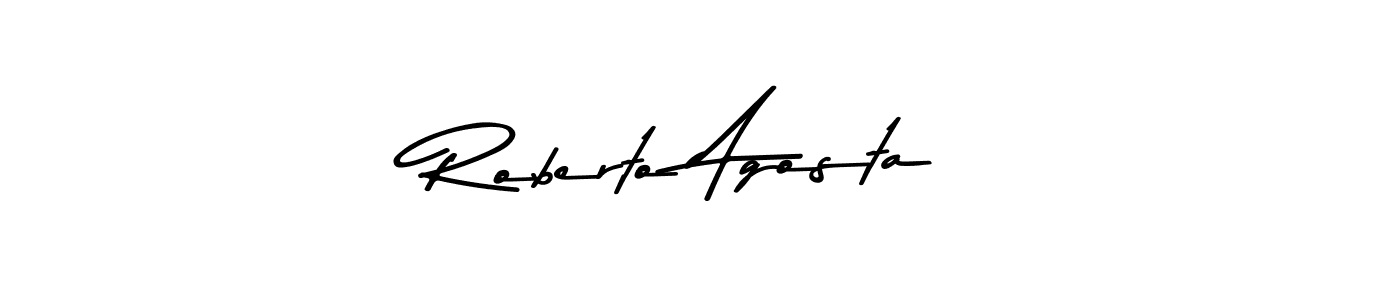Create a beautiful signature design for name Roberto Agosta. With this signature (Asem Kandis PERSONAL USE) fonts, you can make a handwritten signature for free. Roberto Agosta signature style 9 images and pictures png