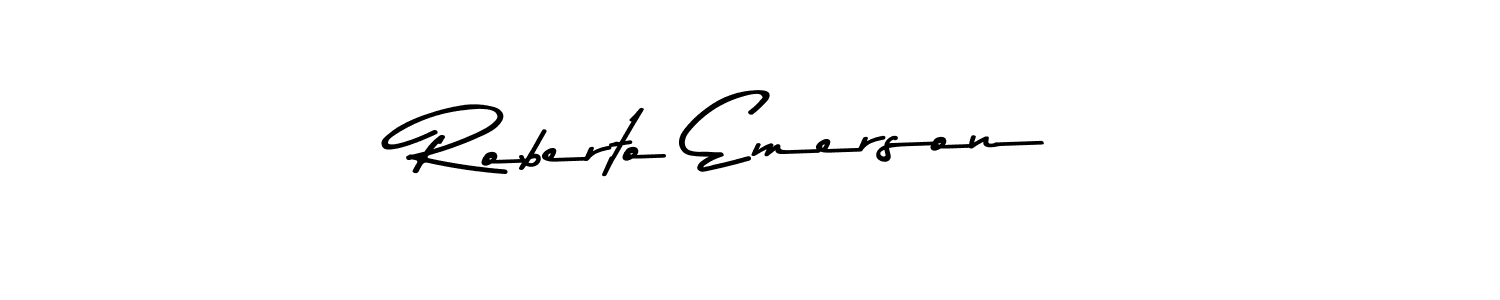 Roberto Emerson stylish signature style. Best Handwritten Sign (Asem Kandis PERSONAL USE) for my name. Handwritten Signature Collection Ideas for my name Roberto Emerson. Roberto Emerson signature style 9 images and pictures png