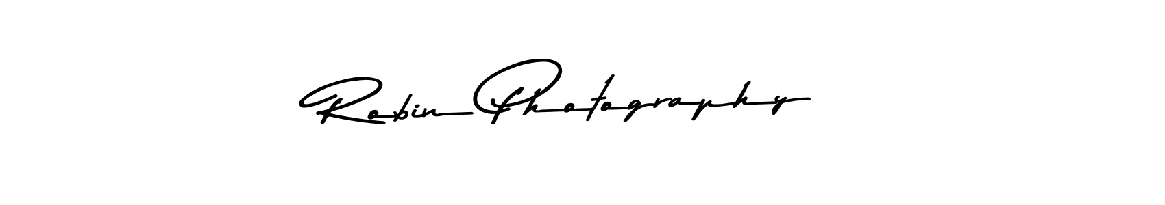 How to make Robin Photography name signature. Use Asem Kandis PERSONAL USE style for creating short signs online. This is the latest handwritten sign. Robin Photography signature style 9 images and pictures png