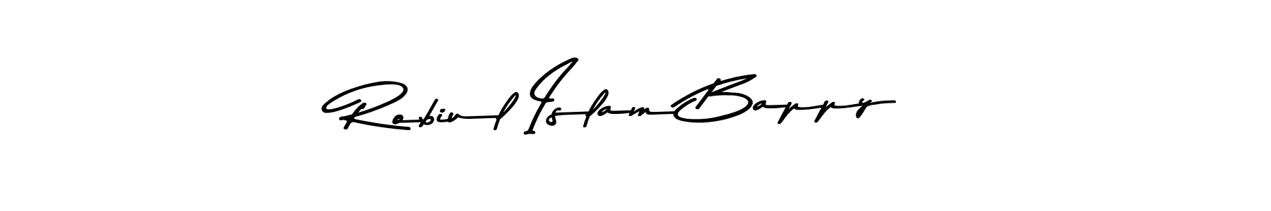 How to make Robiul Islam Bappy name signature. Use Asem Kandis PERSONAL USE style for creating short signs online. This is the latest handwritten sign. Robiul Islam Bappy signature style 9 images and pictures png