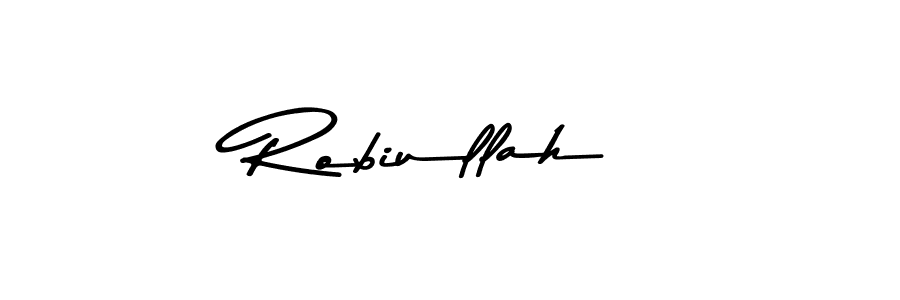 Use a signature maker to create a handwritten signature online. With this signature software, you can design (Asem Kandis PERSONAL USE) your own signature for name Robiullah. Robiullah signature style 9 images and pictures png