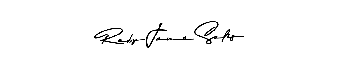 You should practise on your own different ways (Asem Kandis PERSONAL USE) to write your name (Roby Jane Solis) in signature. don't let someone else do it for you. Roby Jane Solis signature style 9 images and pictures png